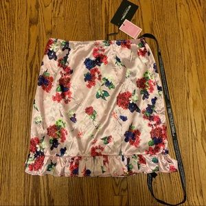 PLT Floral Satin Skirt